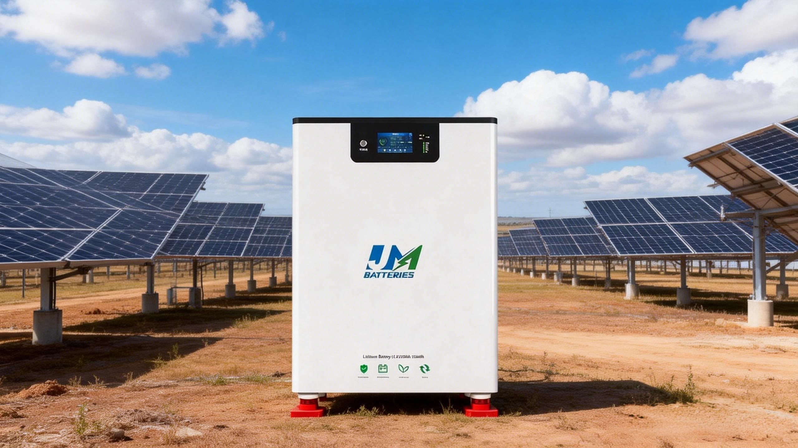 IP65 rated 51.2V300Ah LiFePO4 battery installed outdoors, dustproof and waterproof for home energy storage